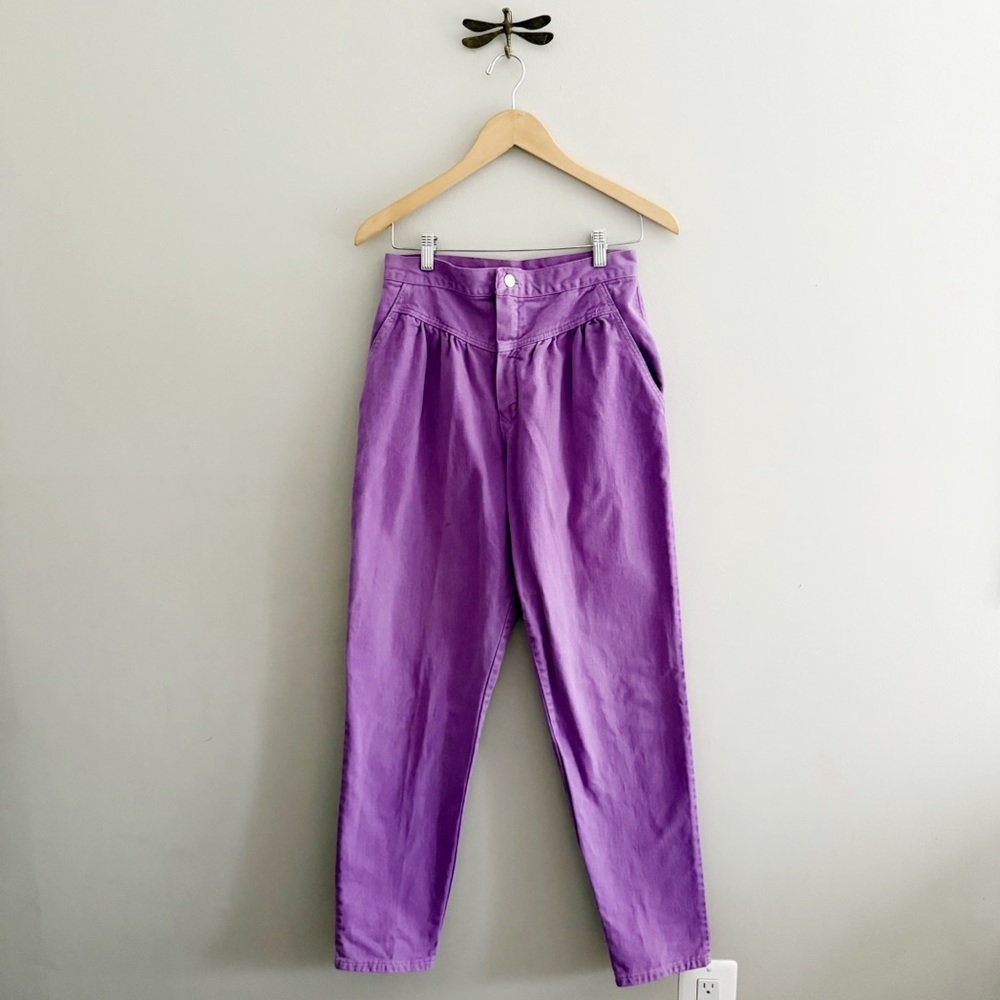Wrangler Vintage 80s Bareback High-Waist Purple Tapered Leg Jeans